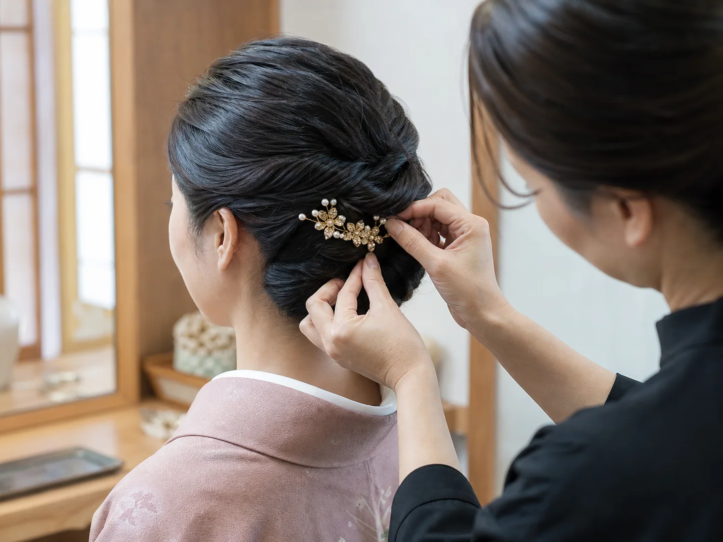 着付けに合わせたヘアセットのイメージ